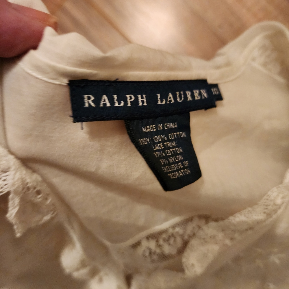 Heirloom Ralph Lauren Lace Blouse Size 10 - Picture 2 of 8